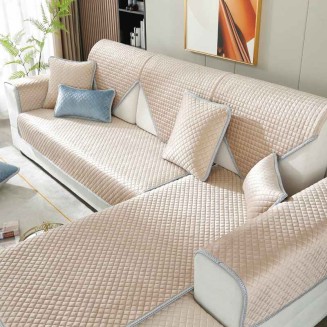 Super Soft Non-Slip Sectional Couch Cover Plush Sofa Slipcover Furniture