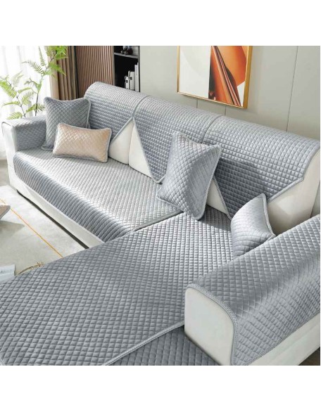 Super Soft Non-Slip Sectional Couch Cover Plush Sofa Slipcover Furniture