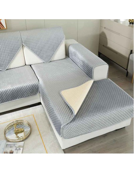 Super Soft Non-Slip Sectional Couch Cover Plush Sofa Slipcover Furniture