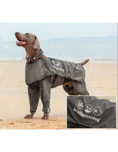 Fully Wrapped Reflective Dog Raincoat With Legs And Hood