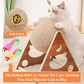 Cat Scratching Ball Toy Kitten Sisal Rope Ball