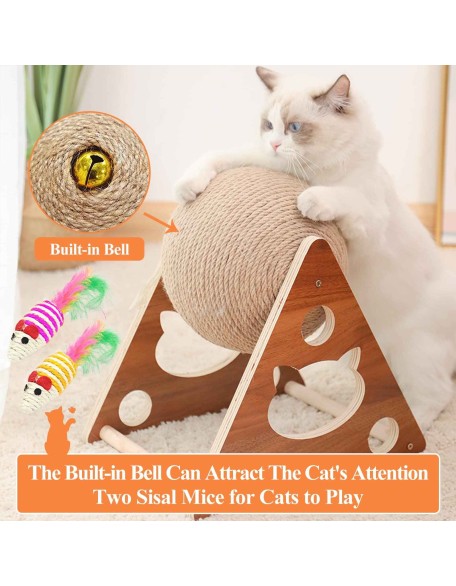 Cat Scratching Ball Toy Kitten Sisal Rope Ball