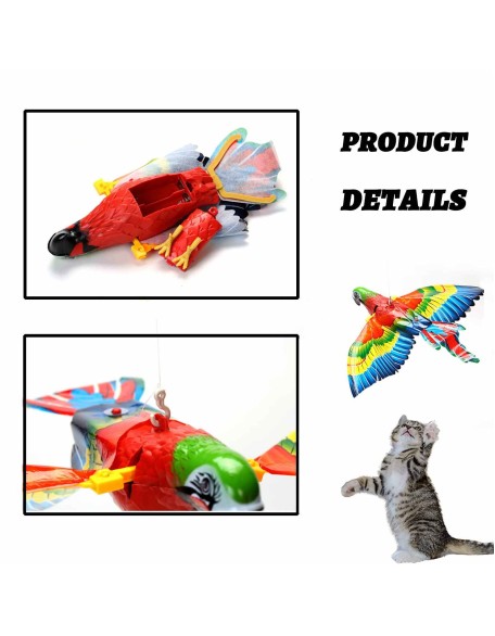 Flying Bird Cat Toy, Simulation Bird Interactive Cat Toy for Indoor Cats