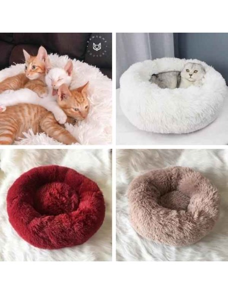 Calming Cat Beds - Original Anti-Anxiety  Cat &Dog Bed,  Calming Donut Cuddler Cat and Dog Bed