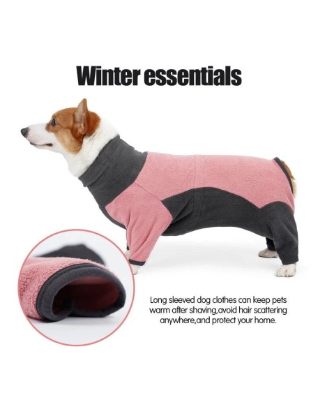 Dog Fleece Jacket Warm Winter Dog Coat Turtleneck Pullover