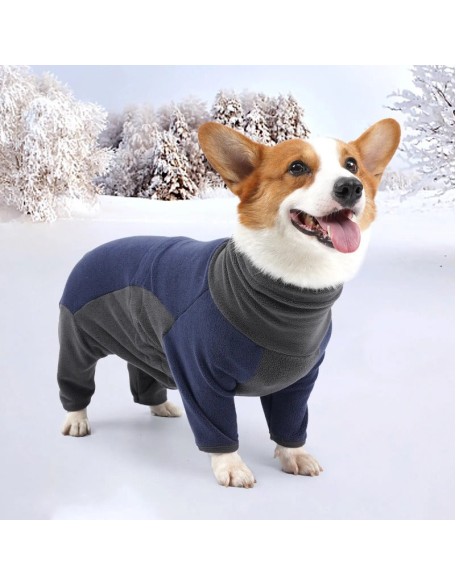 Dog Fleece Jacket Warm Winter Dog Coat Turtleneck Pullover