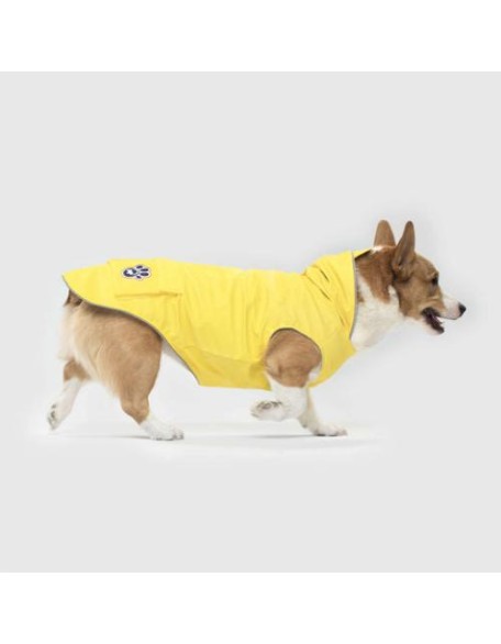 Dog Raincoat Pet Water Proof Clothes Lightweight Rain Jacket Poncho Hoodies with Strip Reflective