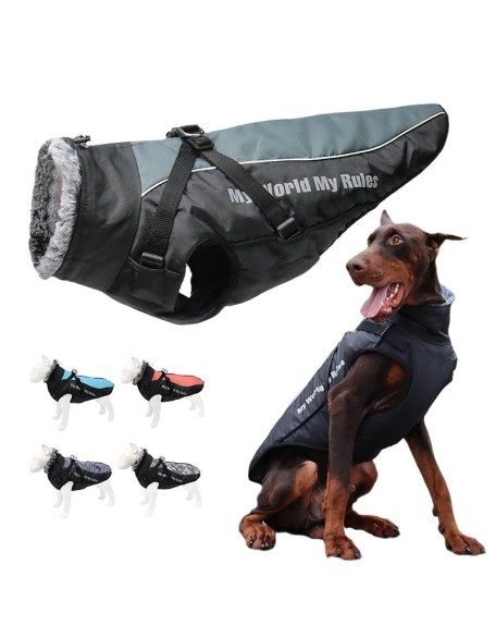 Waterproof Dog Jacket Harness for Cold Weather