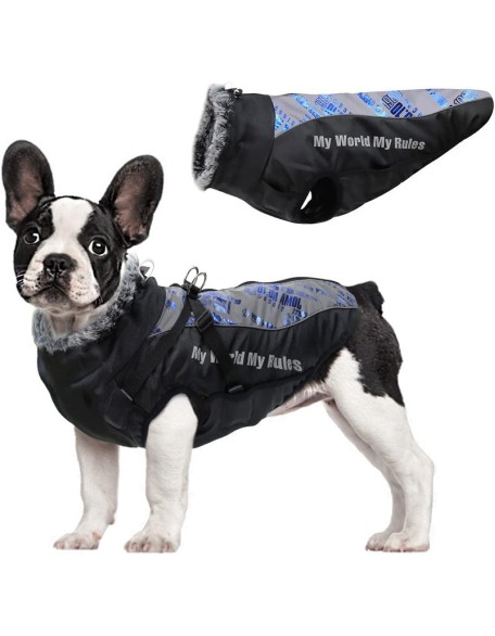 Waterproof Dog Jacket Harness for Cold Weather